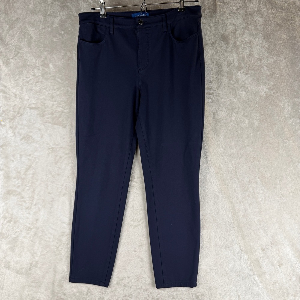 Talbots Navy Blue High-Waist Jegging Ankle Pants Size 8 Slim Tapered Stretch